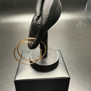 14K Gold Hoop Earrings 30mm